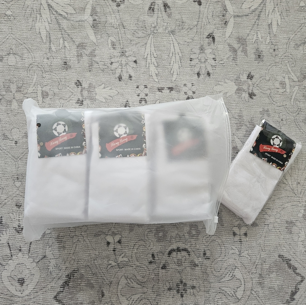 12 pairs knee high multi sport socks baseball socks soccer socks solid white . - Picture 3 of 6